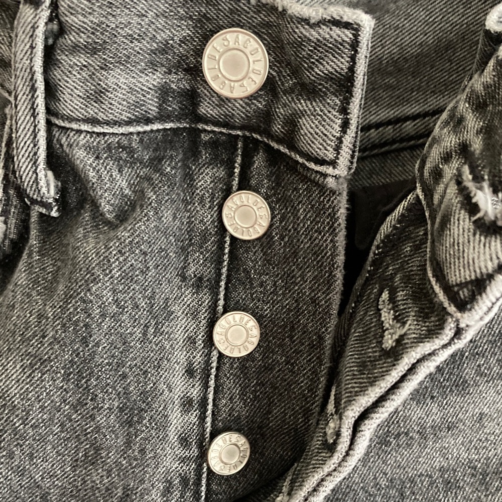 Agolde Distressed Gray Jeans - Picture 9 of 9